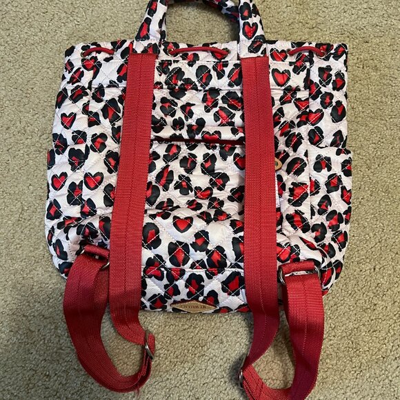 MZ Wallace Small Metro Convertible Backpack in Heart Leopard - Picture 2 of 5